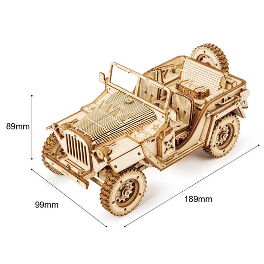 3D木質拼圖 - 陸軍吉普車