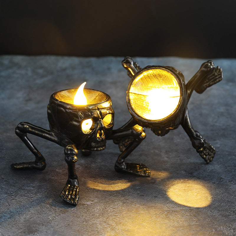 Halloween Skull Hand Lantern Atmosphere Decoration Props Skull Foot Night Lantern Halloween Candle Lantern | Wednesday - Hand