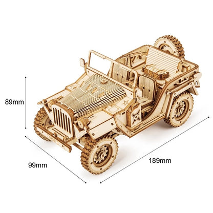 3D木質拼圖 - 陸軍吉普車
