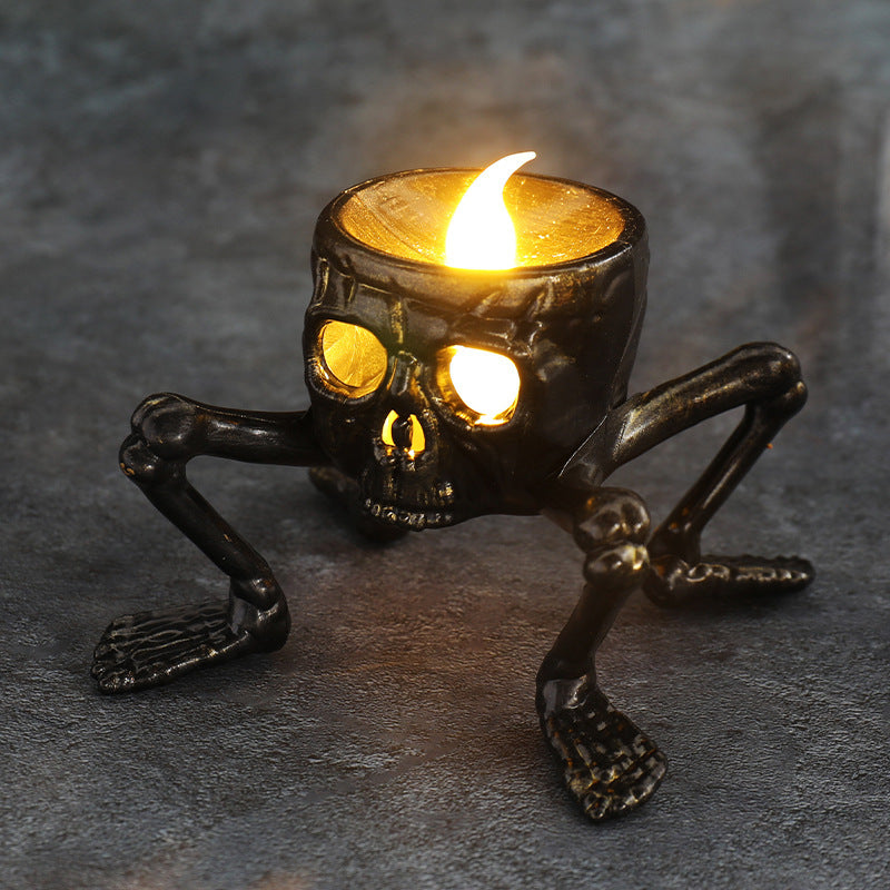 Halloween Skull Hand Lantern Atmosphere Decoration Props Skull Foot Night Lantern Halloween Candle Lantern | Wednesday - Hand